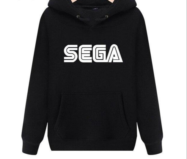 Sega Colorless Motion Sonic Sketch White Pull-Over Hoodie