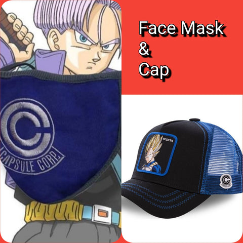Capsule Corp Face Mask + Cap