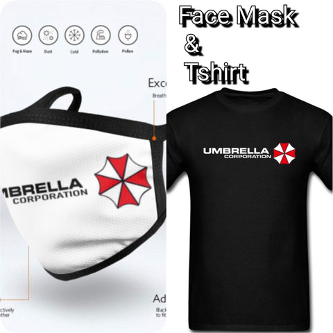 Umbrella Corp Face Mask + Tshirt
